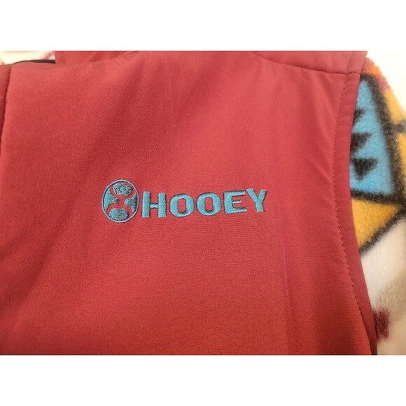 Hooey Aztec Full Zip Fleece Jacket Southwestern Rodeo Size M Style HJ081BUCR - Picture 3 of 9